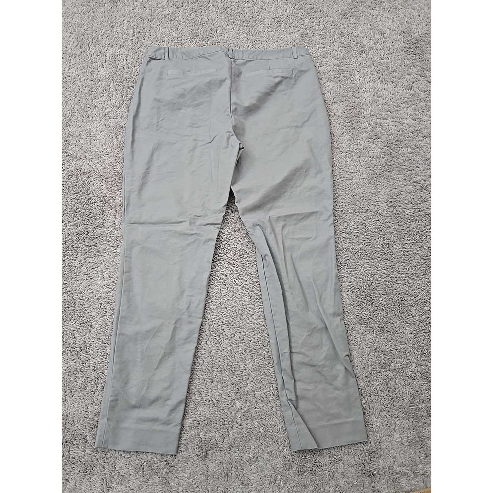 Michael Kors Chino Pants Womens 12 Gray Mid Rise Zip Pockets Office Casual - Picture 5 of 8